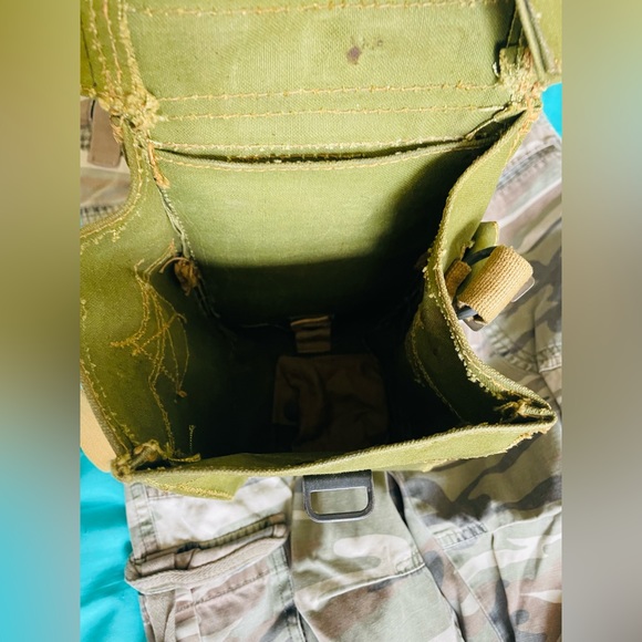 US Military Grade Canvas Bag Vintage Green Vietnam GI Ammo Green Veteran Camping - Picture 12 of 14